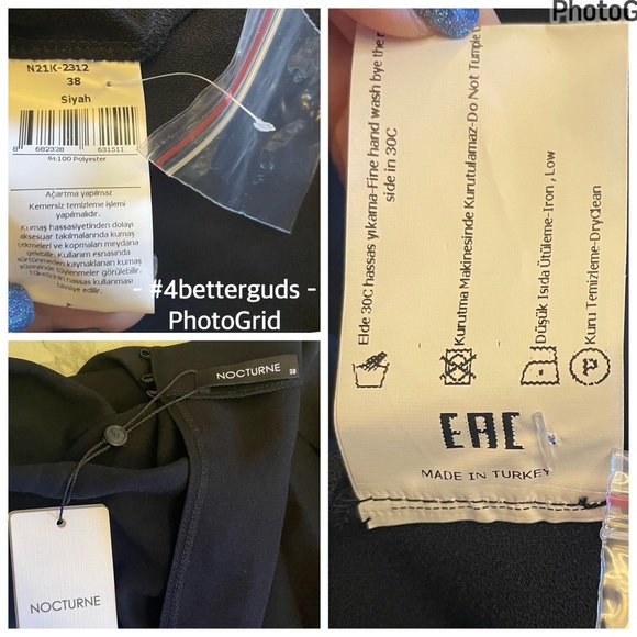 NEW Nocturne Elbise Siyah Drape Front High Neck Mini Dress EU 38 Medium 6 / 8 - Picture 12 of 16